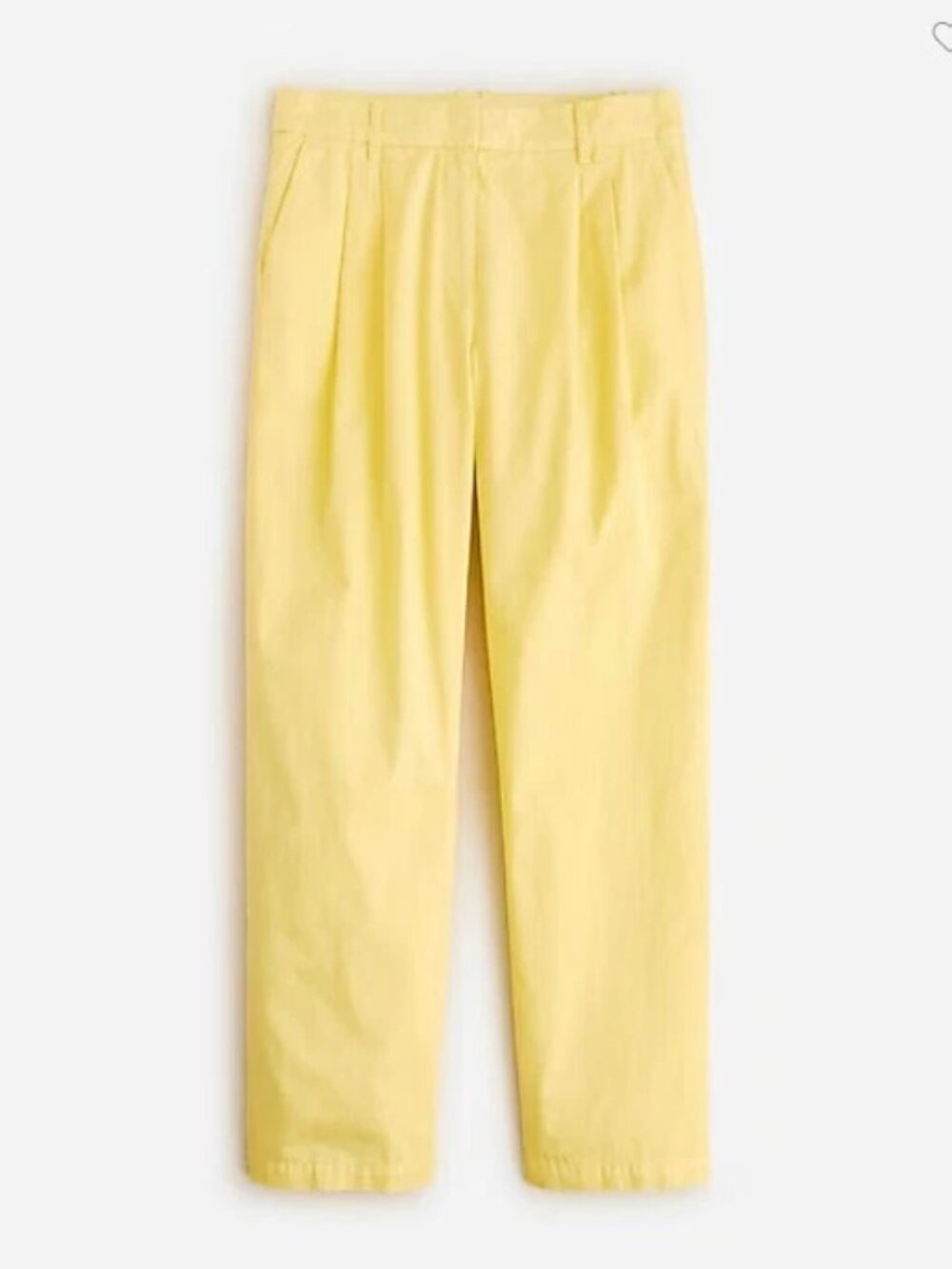 NWT J. Crew Essential Wide Leg Cotton Poplin Pants, yellow, size 6